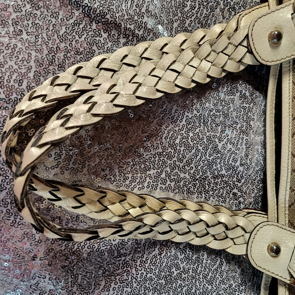 💕🎊SALE♥️GUCCI ❤️ 💗💕🩷🎇👯‍♂️😊Gucci Beige and Brown Women's  Hobo Bag - Picture 13 of 16